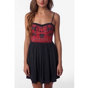 UO Staring At Stars Embroidered Mini Dress